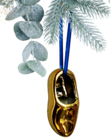 Kersthanger - gouden klomp - 6 cm