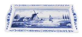 Cakeschaal - Delfts blauw - 30 cm