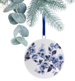 Kersthanger - Delfts blauw bordje - Ø 6 cm