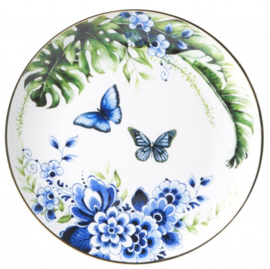 Wandborden Blauwe Vlinders en Kolibrie - Set van 5