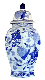 Pot met deksel - Delfts blauw - 44 cm