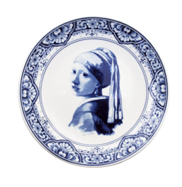 Delfts blauw wandbord - Meisje met de Parel - Royal Delft - Ø 24 cm