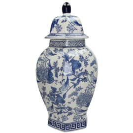 Pot met deksel - Delfts blauw - 44 cm