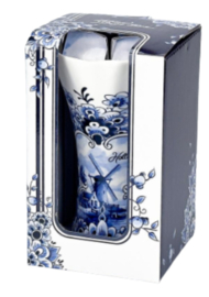 Delfts blauw Vaas - Molen - 12 cm