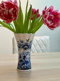 Delfts blauw Vaas - Molen - 12 cm