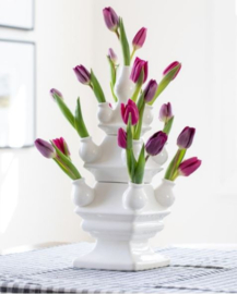 Tulpenvaas wit - groot - 40 cm