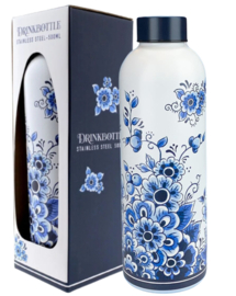 Drinkfles RVS - 500 ml - Delfts blauw