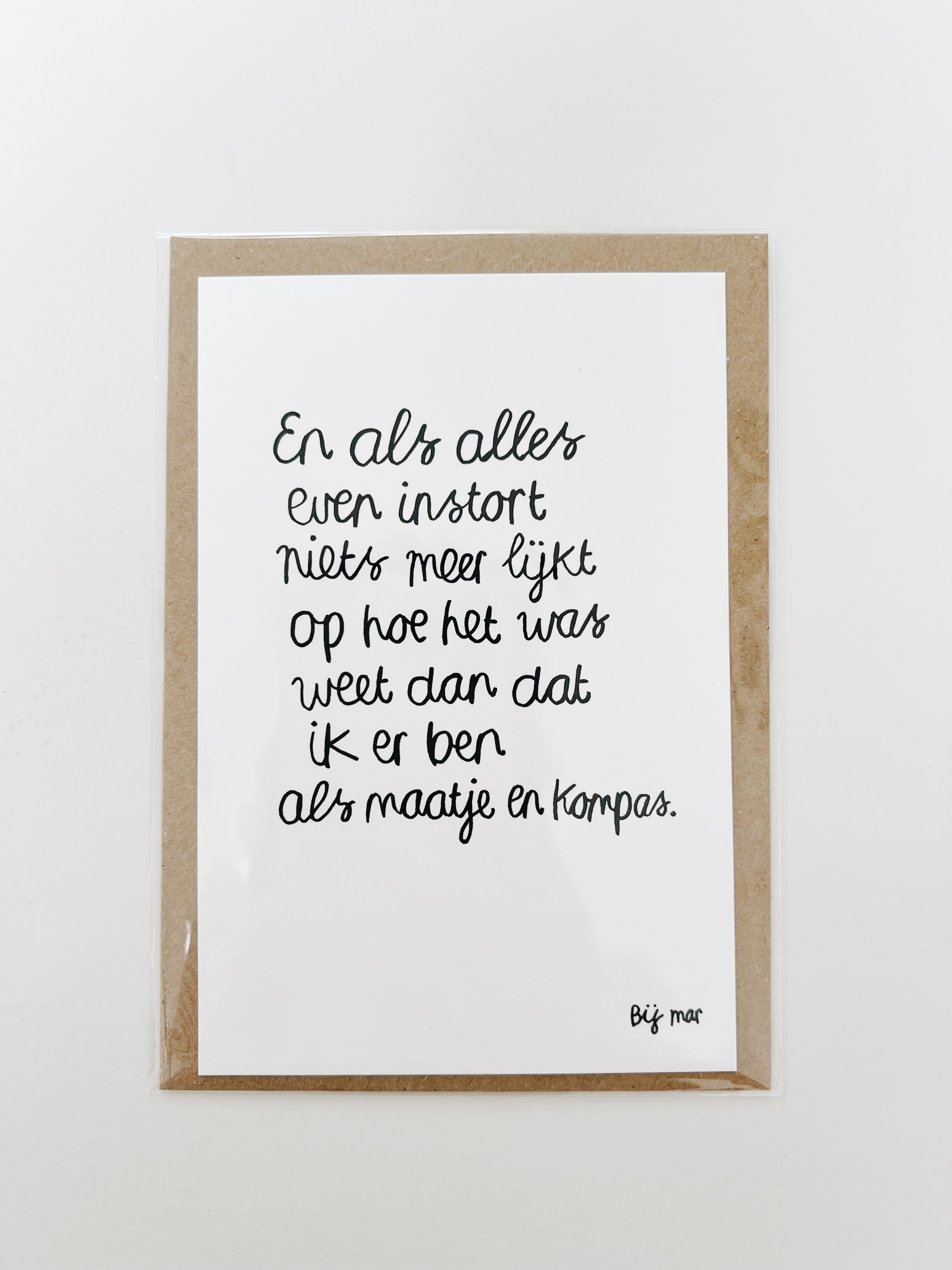 Bij Mar Kaart En als alles even instort