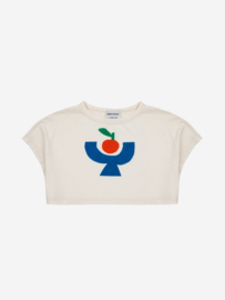 Bobo Choses tomato plate cropped t-shirt off white