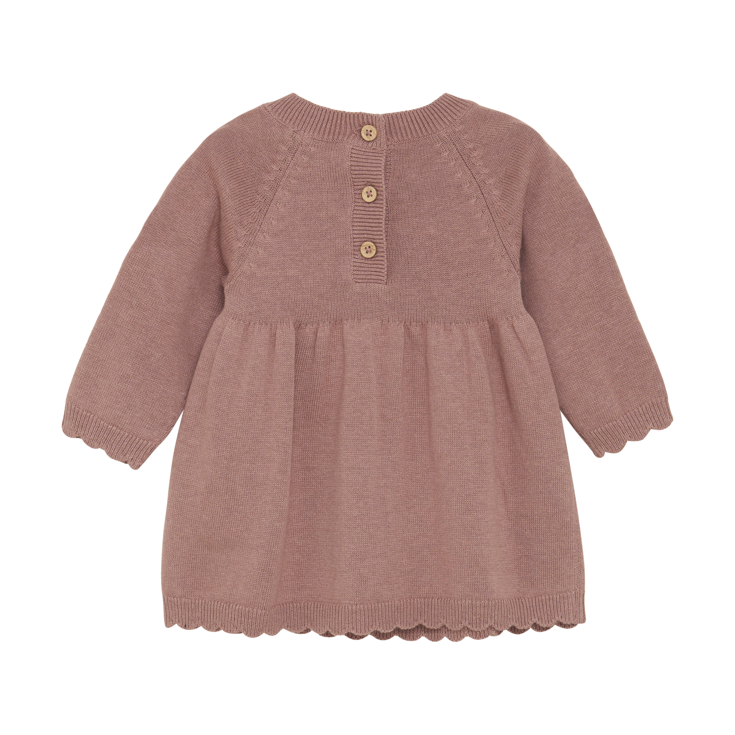 HUTTEiHUT Dress LS Knit w. Wool Burlwood