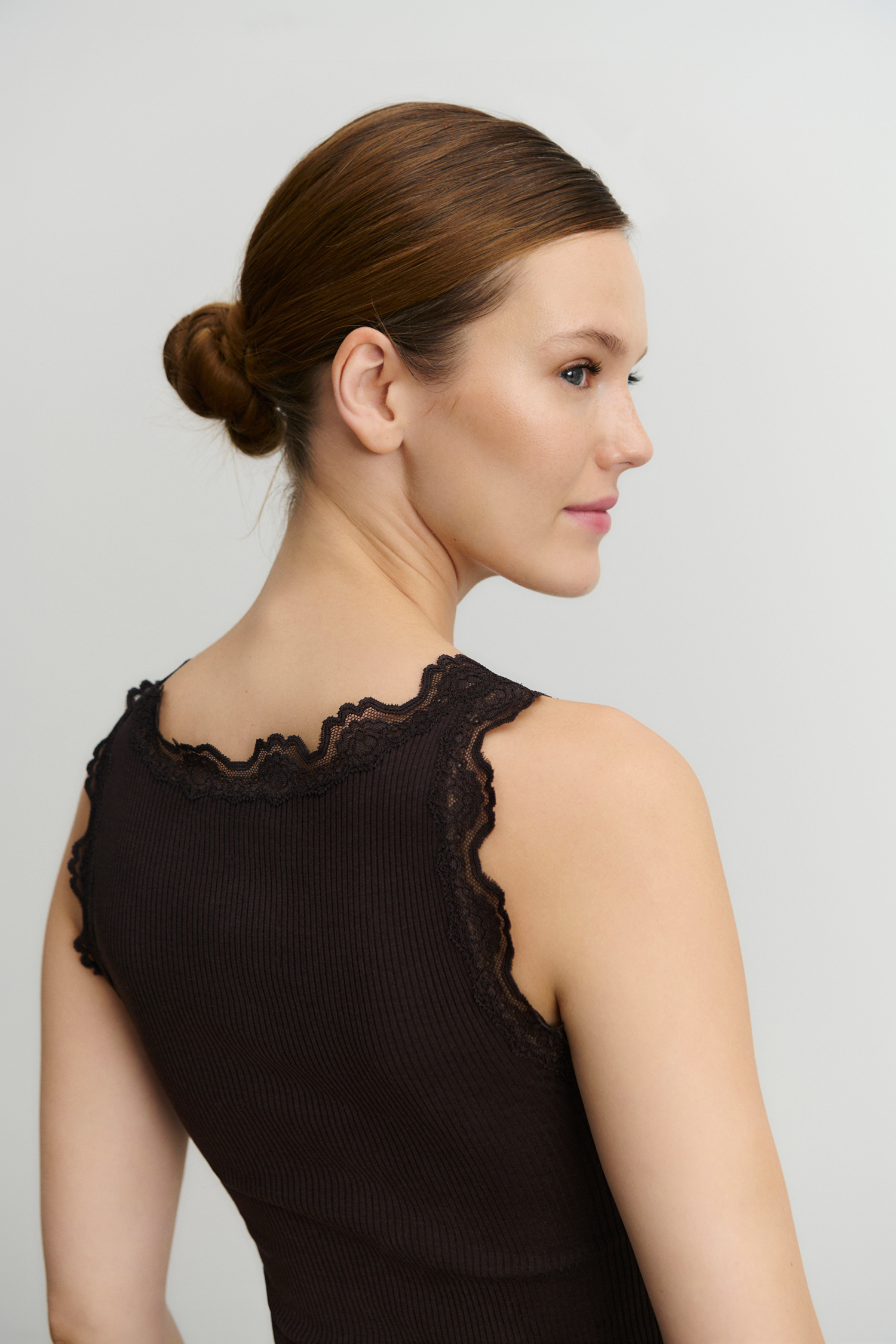 Rosemunde Ganache RWBabette SL U-neck Long Lace Top