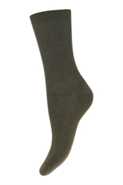 MP Denmark bamboo wool rib socks dusty ivy