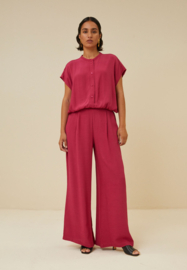 By Bar lode viscose blouse cerise-