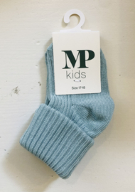 MP Denmark cotton rib baby socks gray mist