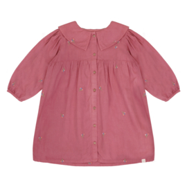 Jenest Coco dress Cherry pink embroidery