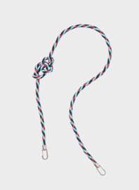 Susan Bijl the new kumihimo strap key blue/red alert long