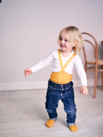 Silly Silas footed cotton tights yellow