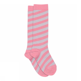 MP Denmark Candy stripes knee socks pink cosmos