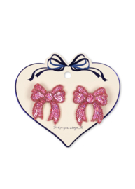 Konges Slojd 2 pack Sequin Bow Hair Clip Rapture Rose