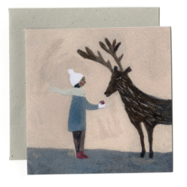 Gemma Koomen 'An Apple for Reindeer' 6x6 Print