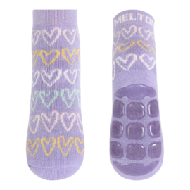 Melton doodle heart socks anti-slip daybreak