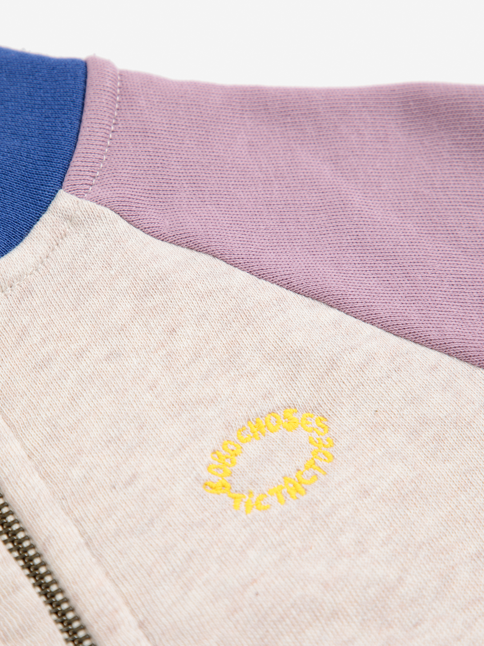 Bobo Choses Tic Tac Toe color block zipped sweatshirt