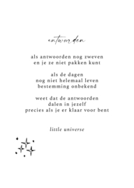 Antwoorden - little universe