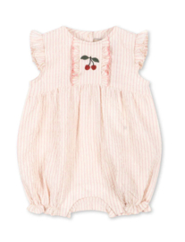 Konges Slojd Ellie Frill Romper, Peony Stripe