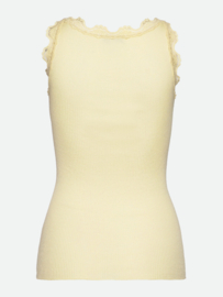 Rosemunde Babette SL U-neck long lace top pastel yellow