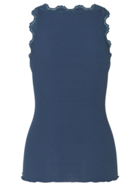 Rosemunde 152 denim blue RWBabette Silk SL U-neck Long Lace Top 