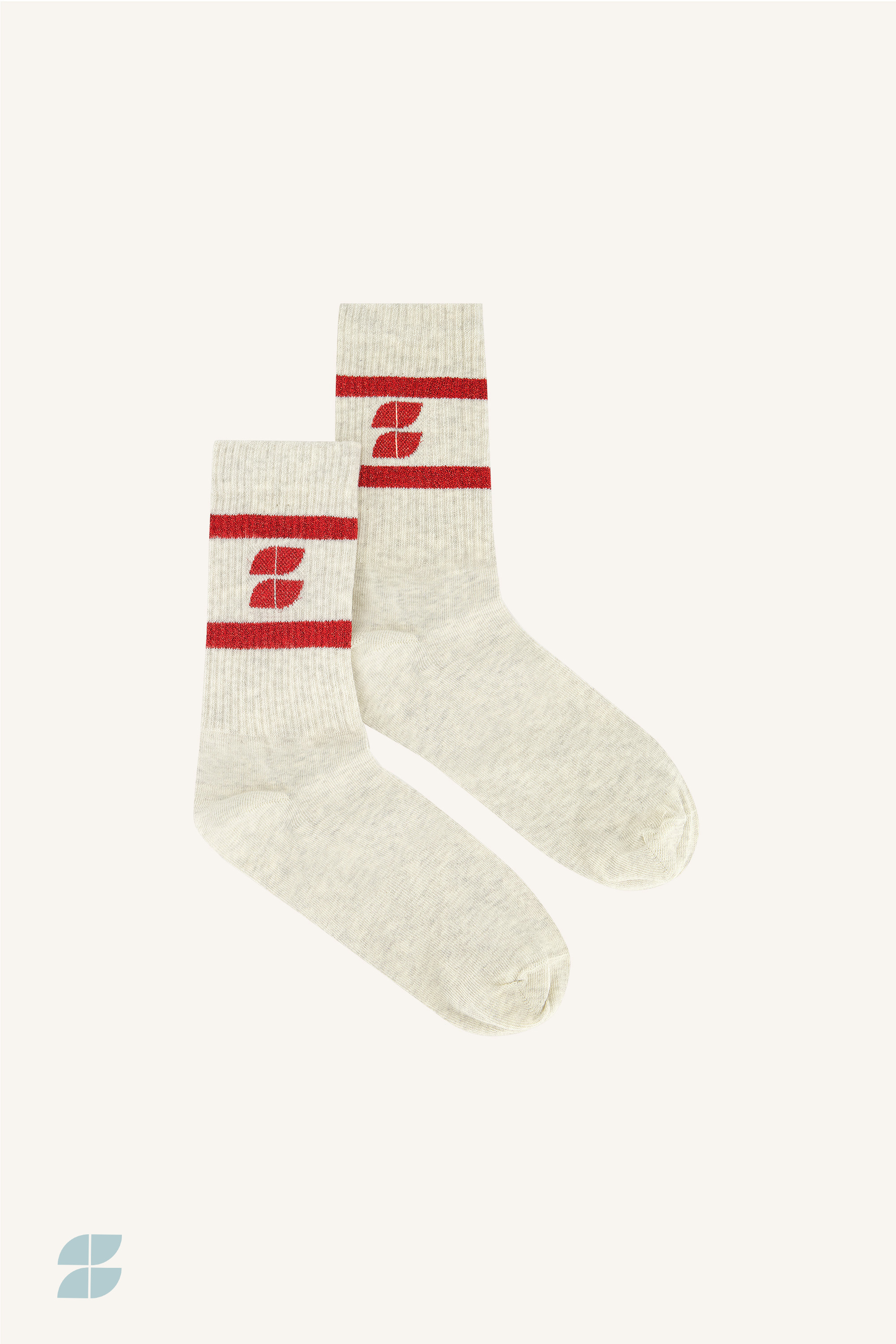 By Bar logo sparkle grey socks lipstick