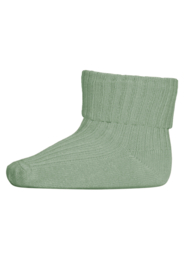 MP Denmark cotton rib baby socks granite green