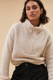 By Bar boxy beau pullover chalk