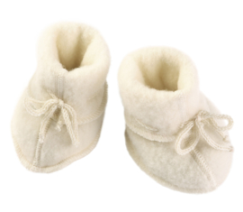 Engel baby-bootees wool fleece natural