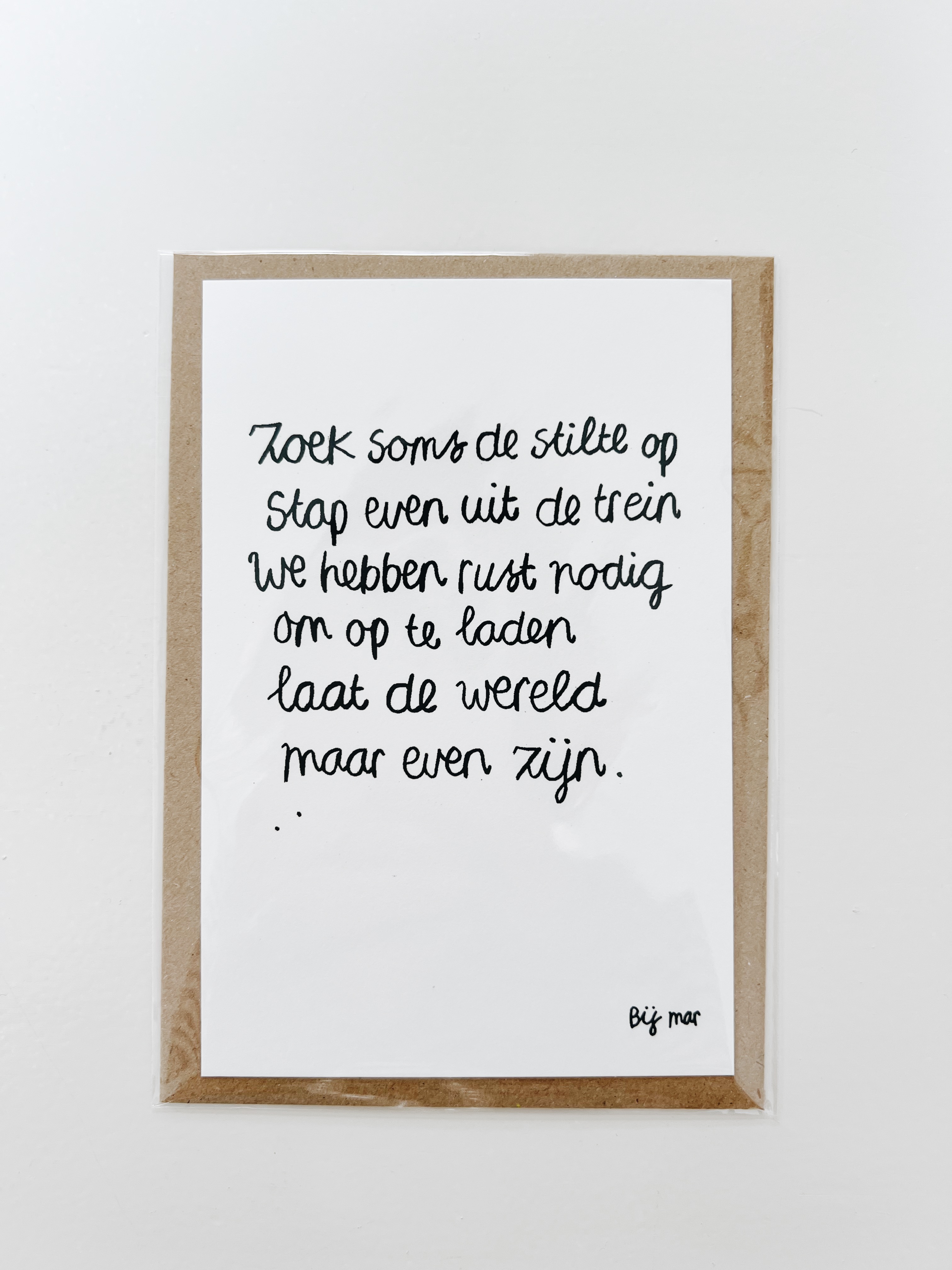 Bij Mar Kaart Zoek soms de stilte