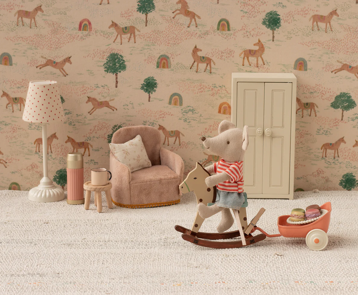 Maileg Rocking horse Mouse Spotted