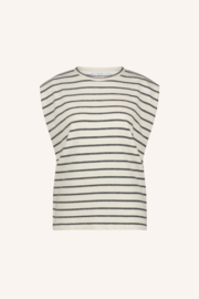 By Bar diede breton stripe top | black breton stripe