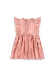 Konges Slojd Frill dress flamingo plume check