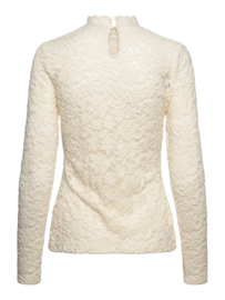 Rosemunde RWDelicia LS Regular T-neck T-shirt Ivory