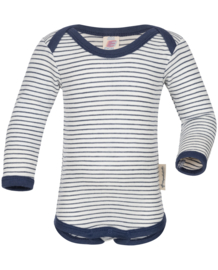 Engel baby romper lange mouw naturel navy