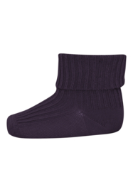 MP Denmark wool rib baby socks dark purple