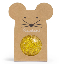 Ratatam glitter mouse bouncy balls gold