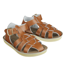 Salt-Water Sandals Shark tan kids