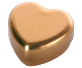 Maileg- klein hartvormig doosje- goud