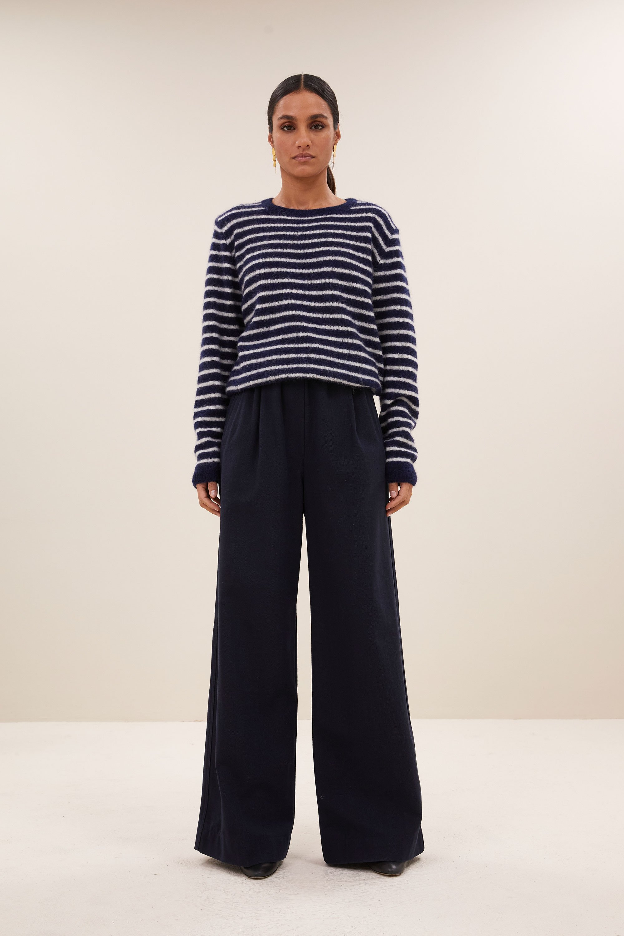 By Bar benny stripe pullover midnight small stripe
