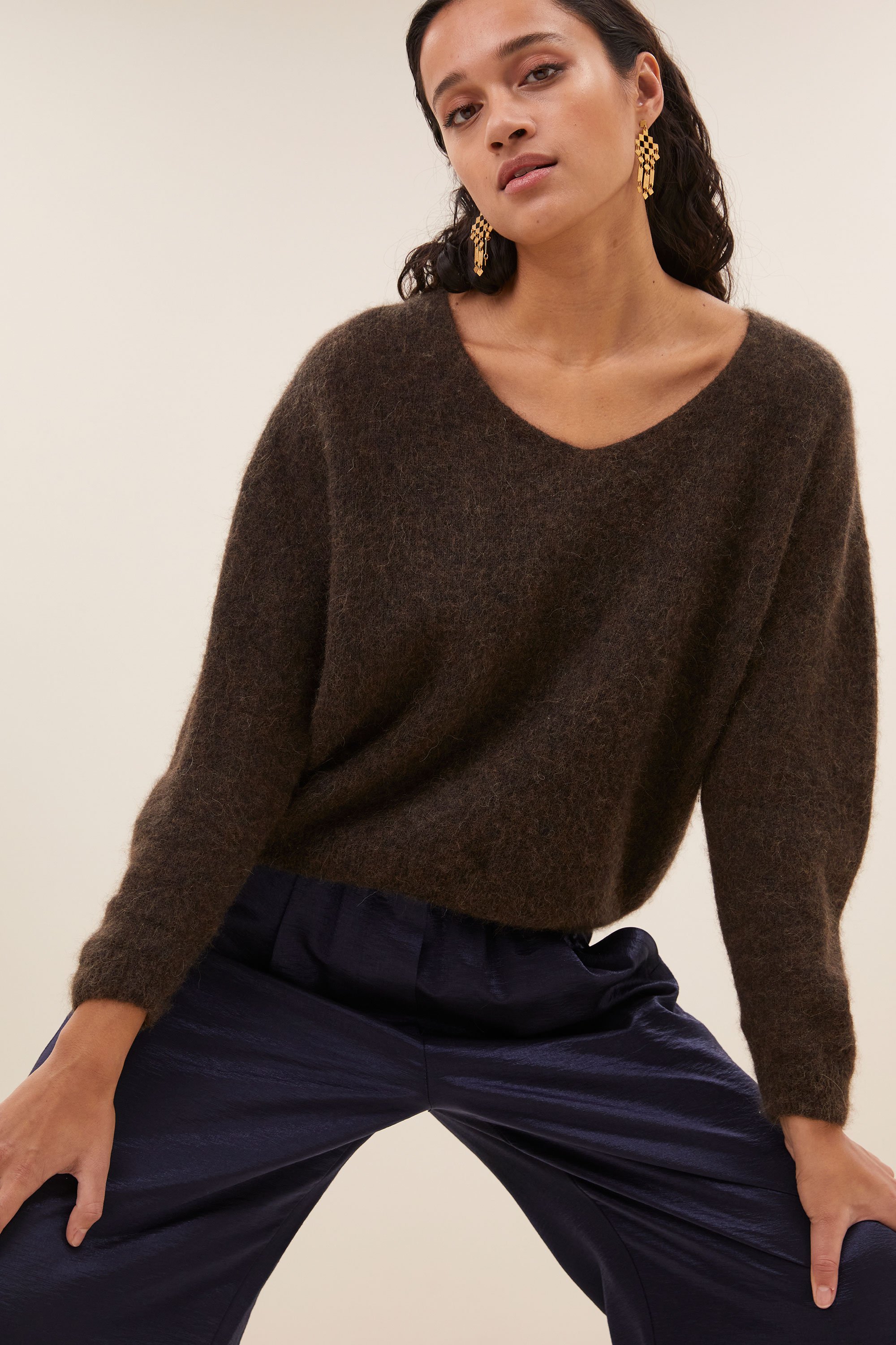 By Bar liv pullover cafe noir