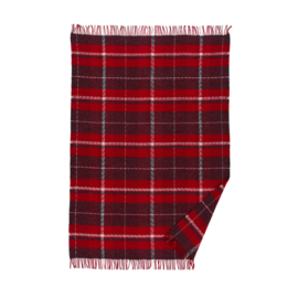 Klippan Snuggle red, 100% lambswool, woven throw