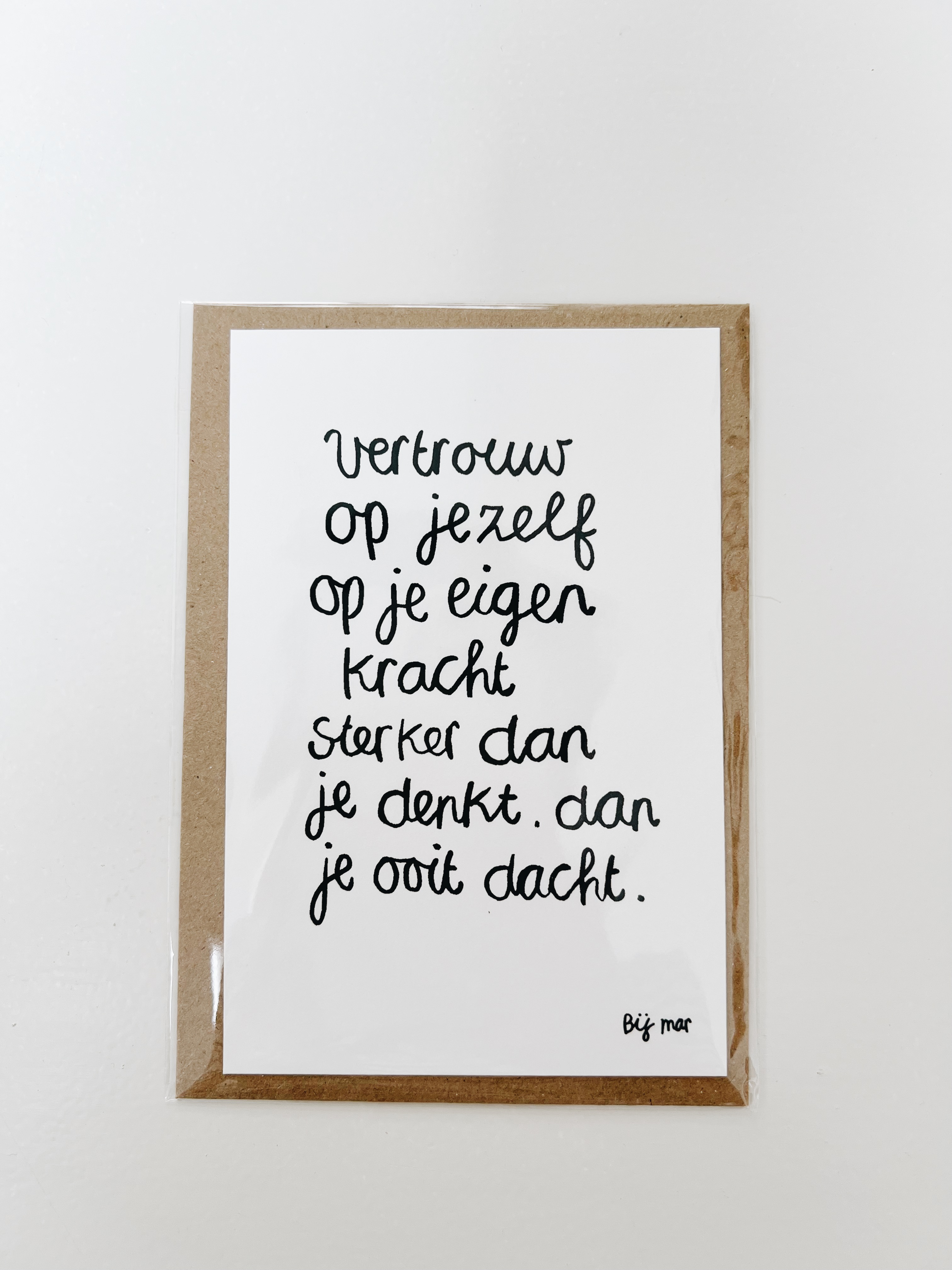 Bij Mar Kaart Vertrouw op jezelf