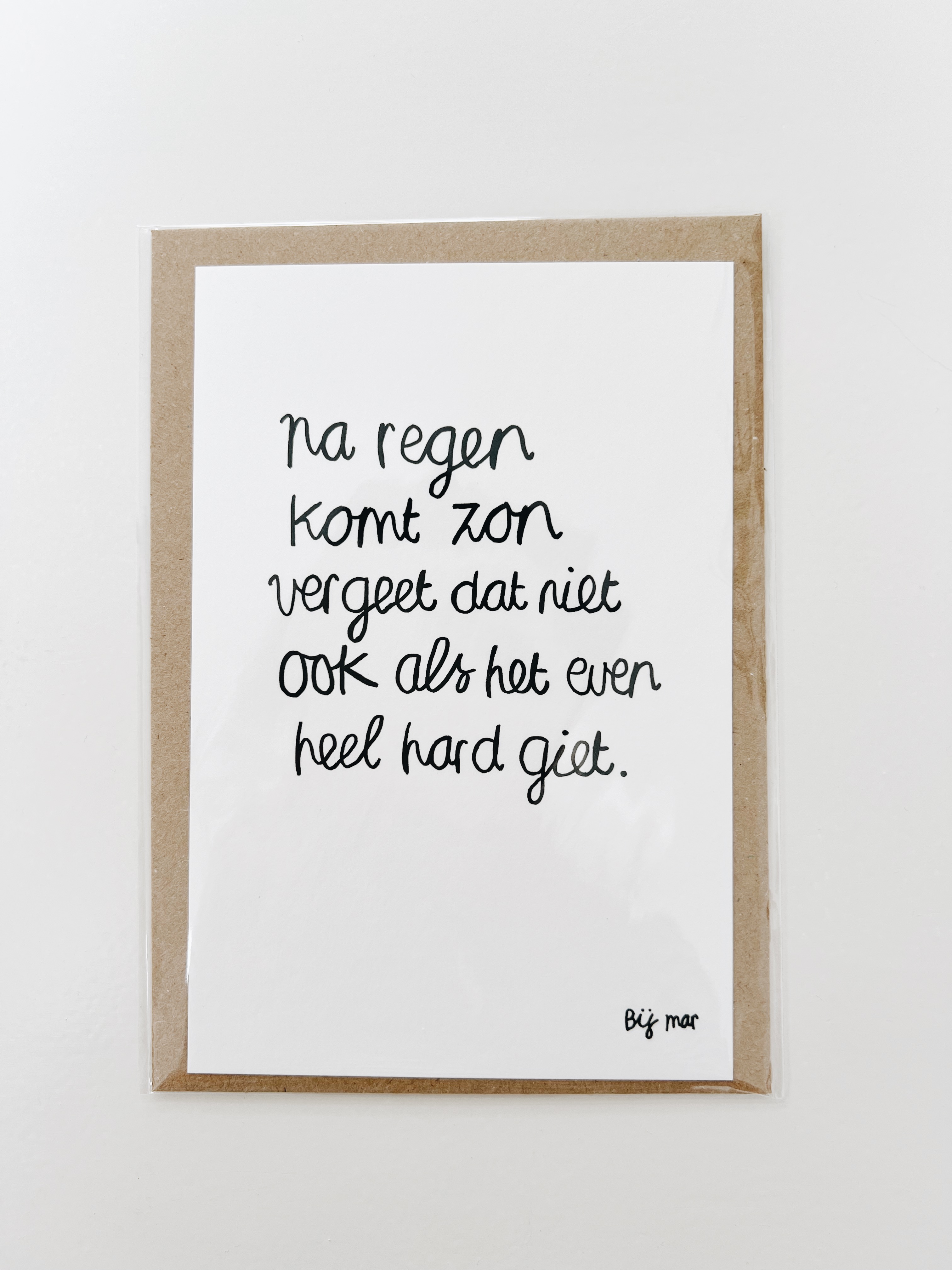 Bij Mar Kaart Na regen komt zon