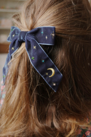 Konges Slojd Velvet Bow Pearly Hair Clip Navy Blazer